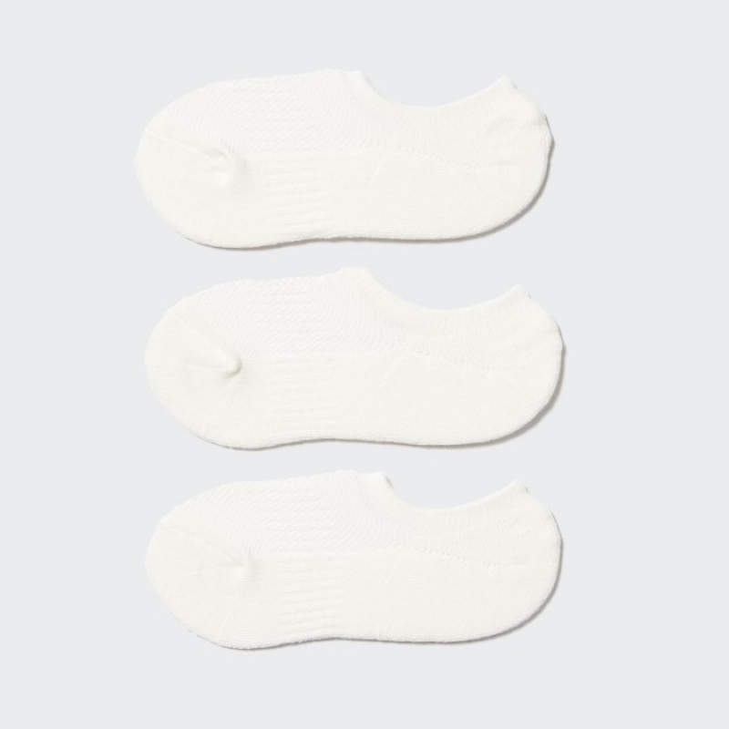 Uniqlo Sport Footsies (3 Pairs) レディース ソックス 白 | 3927444