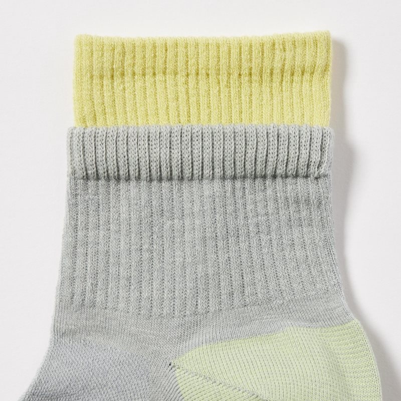 Uniqlo Sports Layered Half メンズ ソックス グレー | 8521215