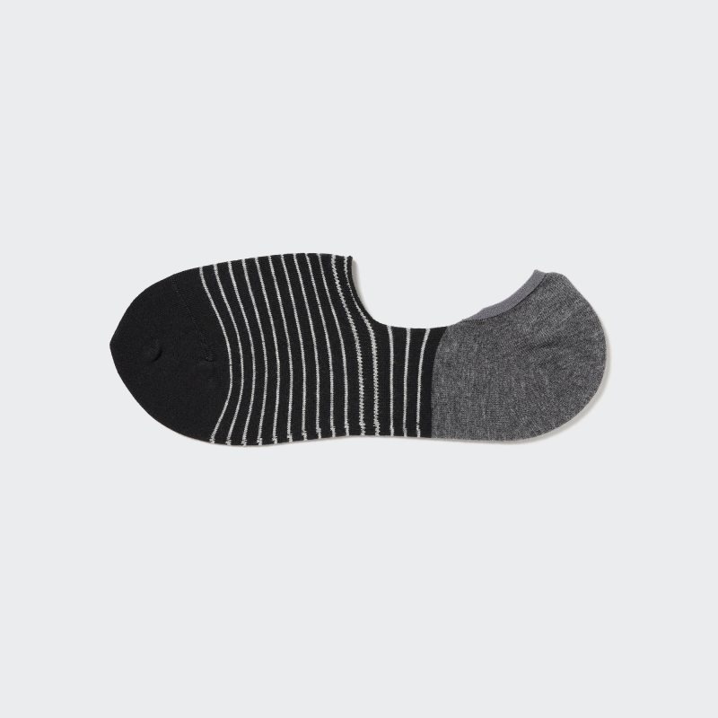 Uniqlo Striped Low Cut メンズ ソックス 黒 | 4509548