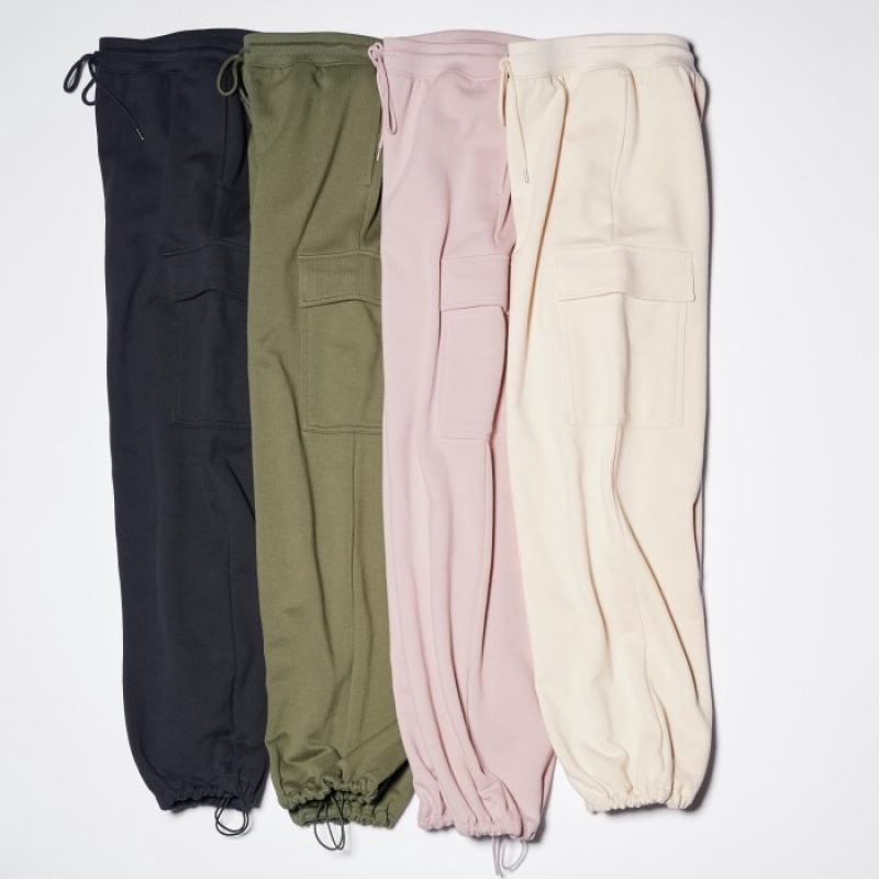 Uniqlo Sweat Cargo レディース パンツ 白 | 409525
