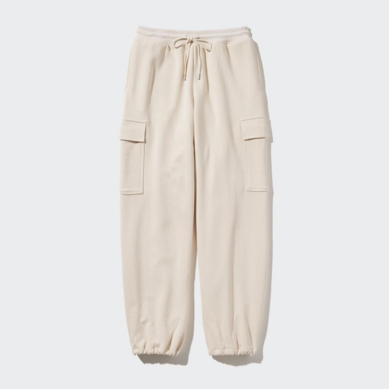 Uniqlo Sweat Cargo レディース パンツ 白 | 409525
