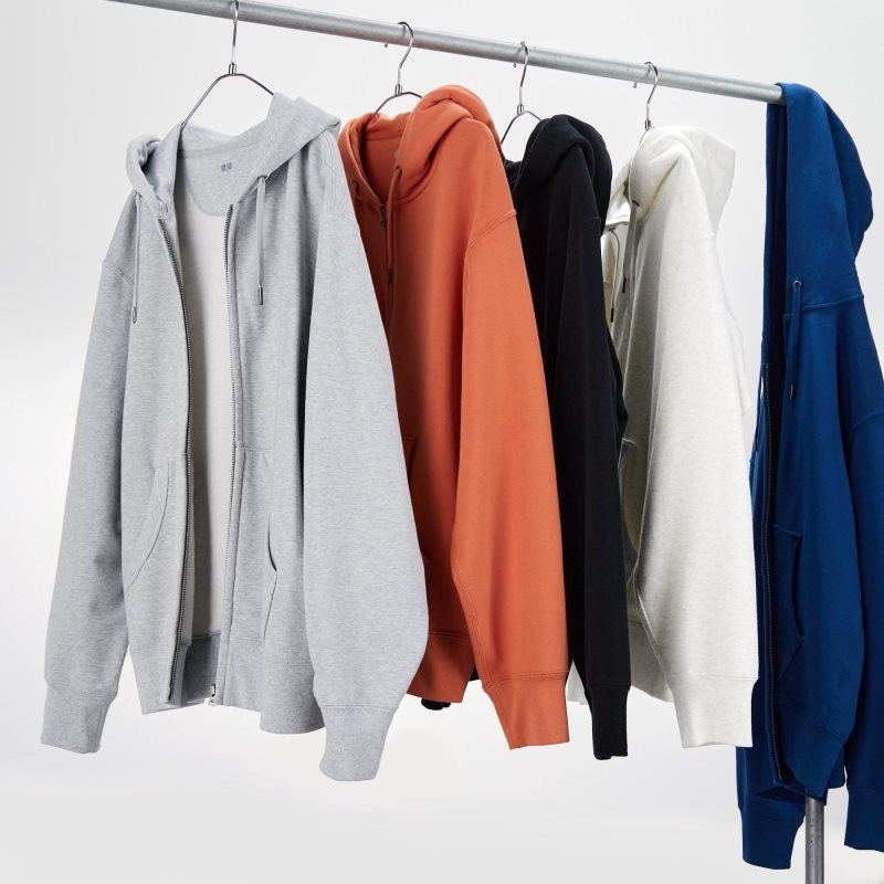 Uniqlo Sweat Full-zip メンズ パーカー 黒 | 5991391