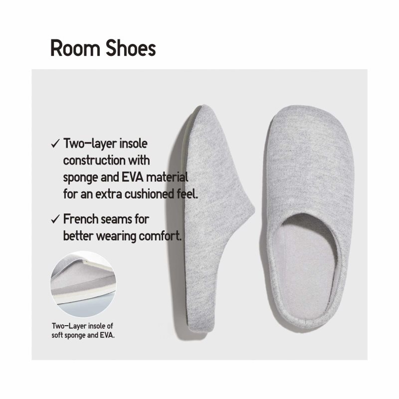 Uniqlo Sweat Jersey Rubber Sole メンズ スリッパ 緑 | 325936