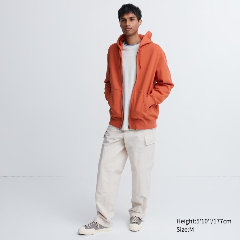 Uniqlo Sweat Long-sleeve Full-zip メンズ パーカー グレー | 5820383
