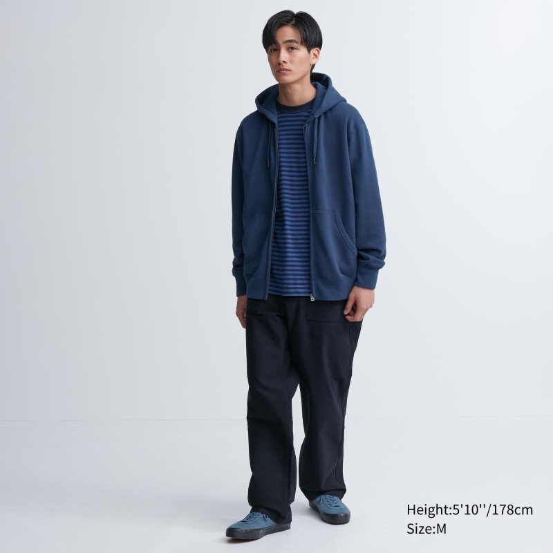 Uniqlo Sweat Long-sleeve Full-zip メンズ パーカー グレー | 5820383