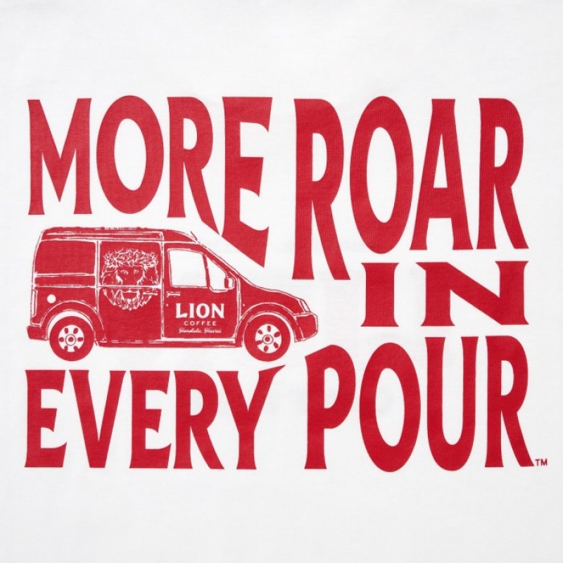 Uniqlo The Brands Hawaii UT Short-Sleeve Lion Coffee レディース Tシャツ 白 | 2237122