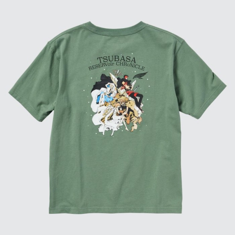 Uniqlo The World of CLAMP UT Short Sleeve レディース Tシャツ 緑 | 3879242