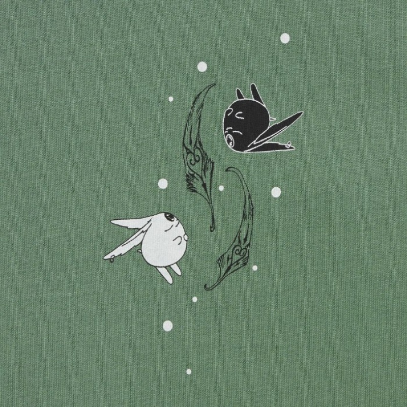 Uniqlo The World of CLAMP UT Short Sleeve レディース Tシャツ 緑 | 3879242