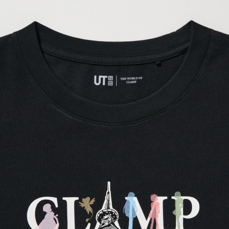 Uniqlo The World of CLAMP UT Short Sleeve レディース Tシャツ 黒 | 8023372