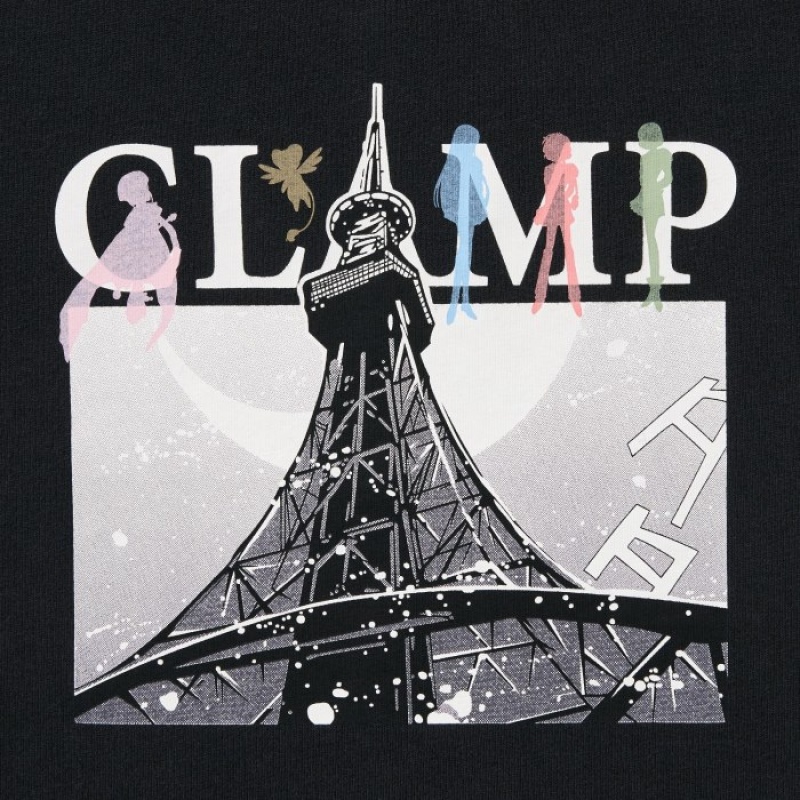 Uniqlo The World of CLAMP UT Short Sleeve レディース Tシャツ 黒 | 8023372