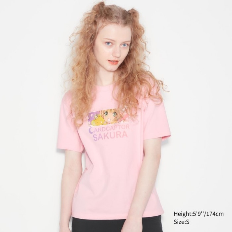Uniqlo The World of CLAMP UT Short Sleeve レディース Tシャツ ピンク | 1652212