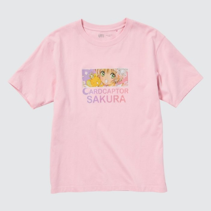 Uniqlo The World of CLAMP UT Short Sleeve レディース Tシャツ ピンク | 1652212