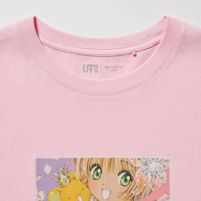 Uniqlo The World of CLAMP UT Short Sleeve レディース Tシャツ ピンク | 1652212