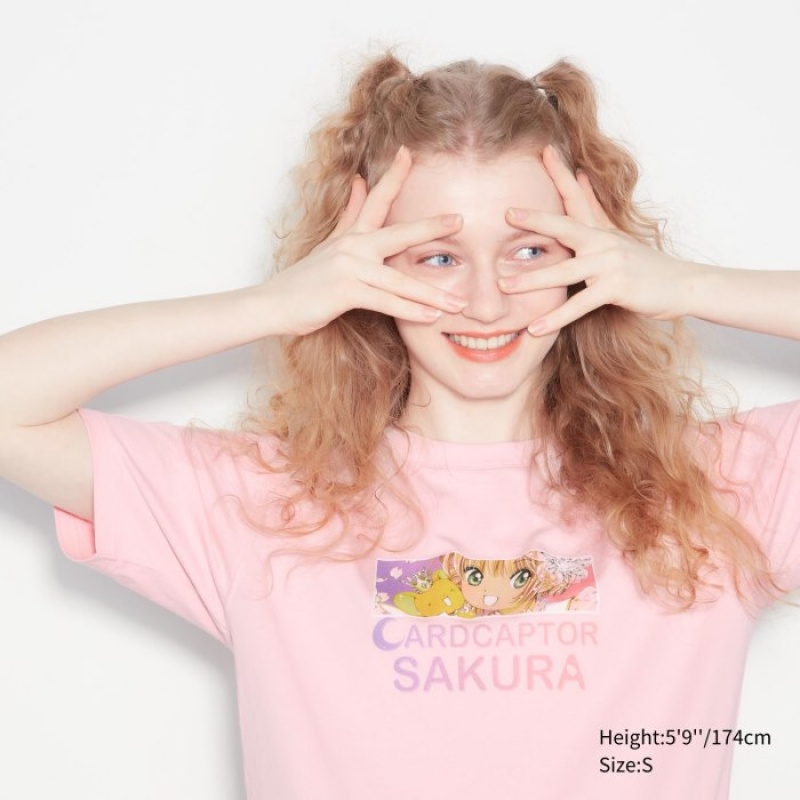 Uniqlo The World of CLAMP UT Short Sleeve レディース Tシャツ ピンク | 1652212
