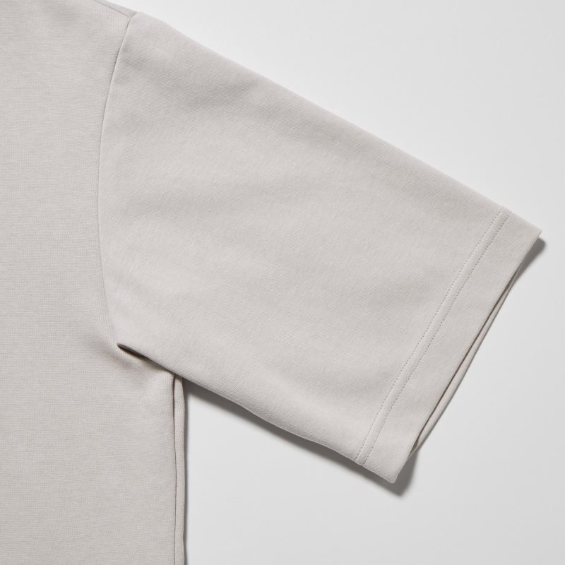 Uniqlo U AIRism Cotton Oversized Crew Neck Half-Sleeve メンズ Tシャツ グレー | 7979623