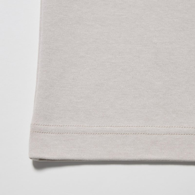 Uniqlo U AIRism Cotton Oversized Crew Neck Half-Sleeve メンズ Tシャツ グレー | 7979623