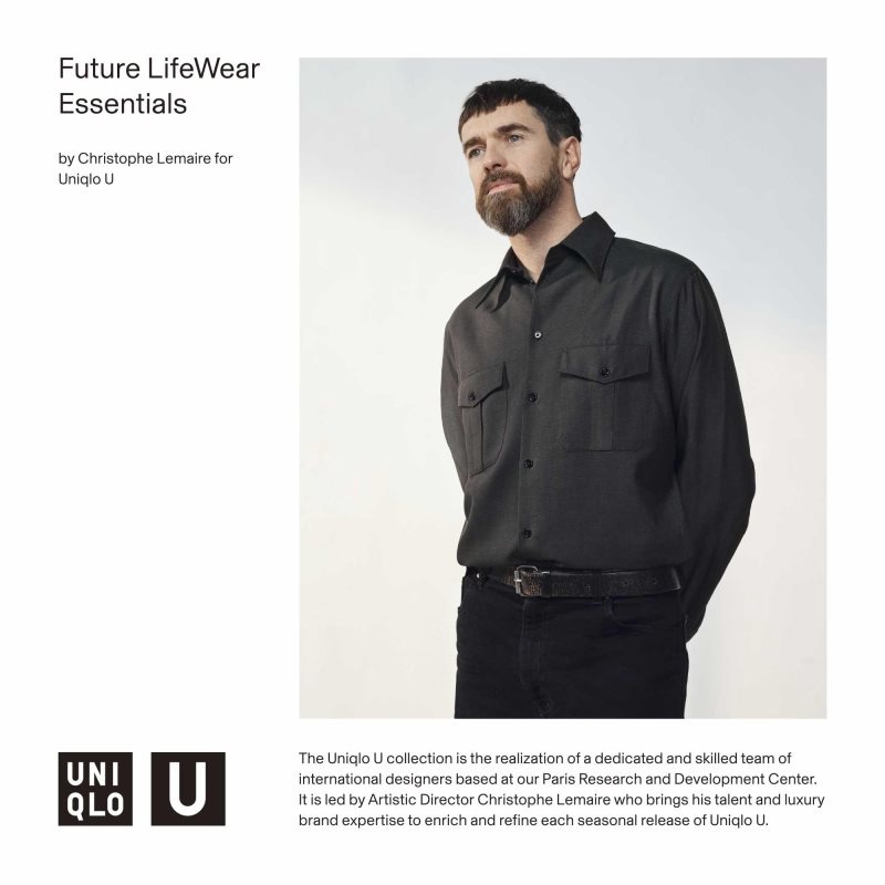 Uniqlo U AIRism Cotton Oversized Crew Neck Half-Sleeve メンズ Tシャツ グレー | 2035228