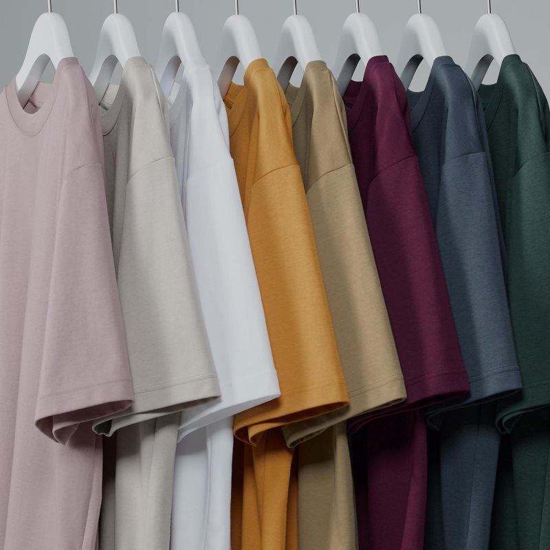 Uniqlo U AIRism Cotton Oversized Crew Neck Half-Sleeve メンズ Tシャツ オリーブ | 8873149
