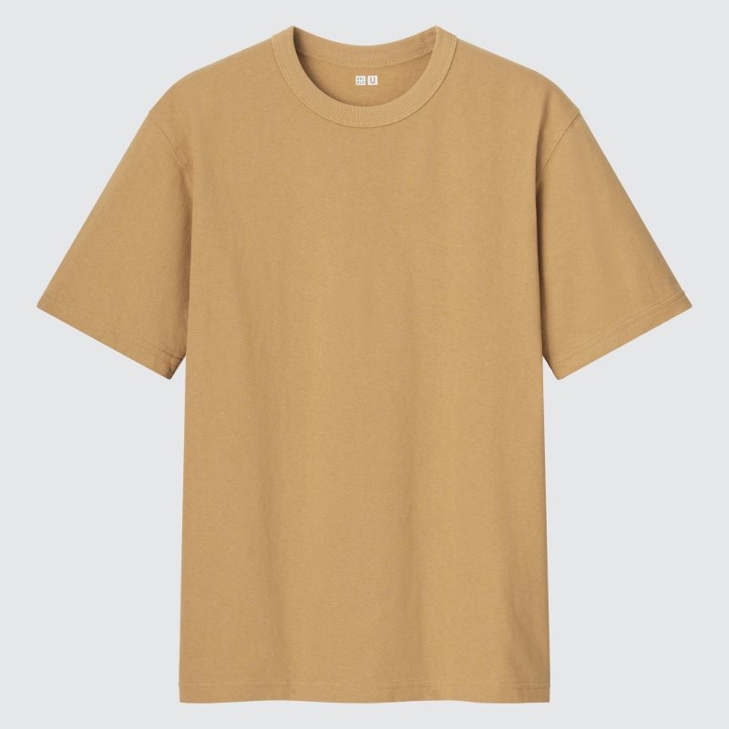 Uniqlo U Crew Neck Short-sleeve メンズ Tシャツ 黄色 | 5450495