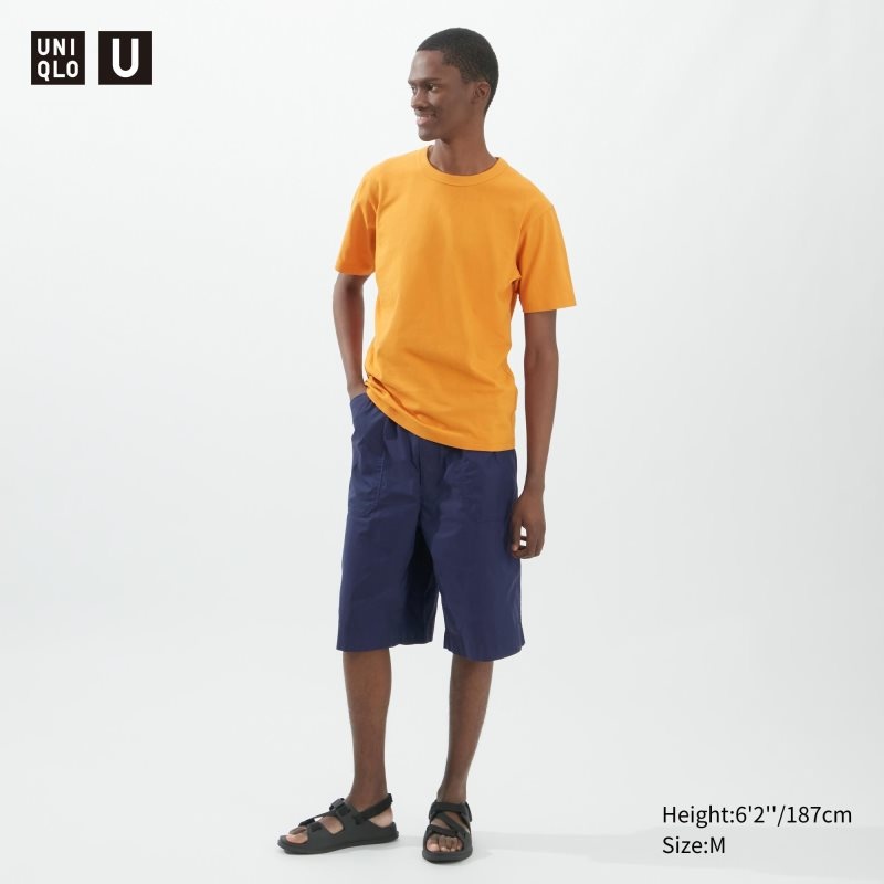 Uniqlo U Crew Neck Short-sleeve メンズ Tシャツ 黄色 | 5959119