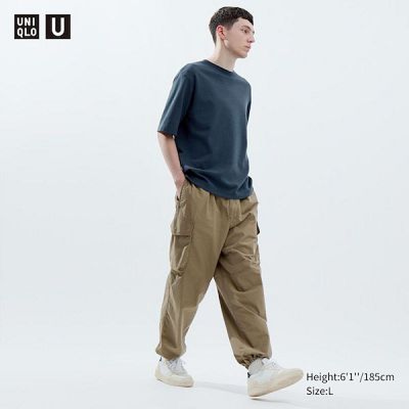 Uniqlo U Wide-Fit Parachute Cargo レディース パンツ ベージュ | 8183427