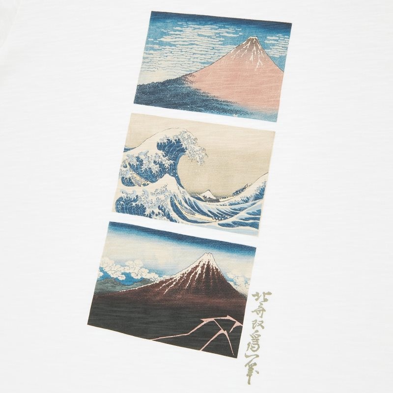 Uniqlo Ukiyo-e Ut Short-sleeve Graphic メンズ Tシャツ 白 | 4123773