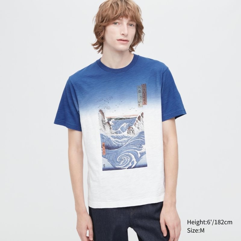 Uniqlo Ukiyo-e Ut Short-sleeve Graphic メンズ Tシャツ 青 | 9068234