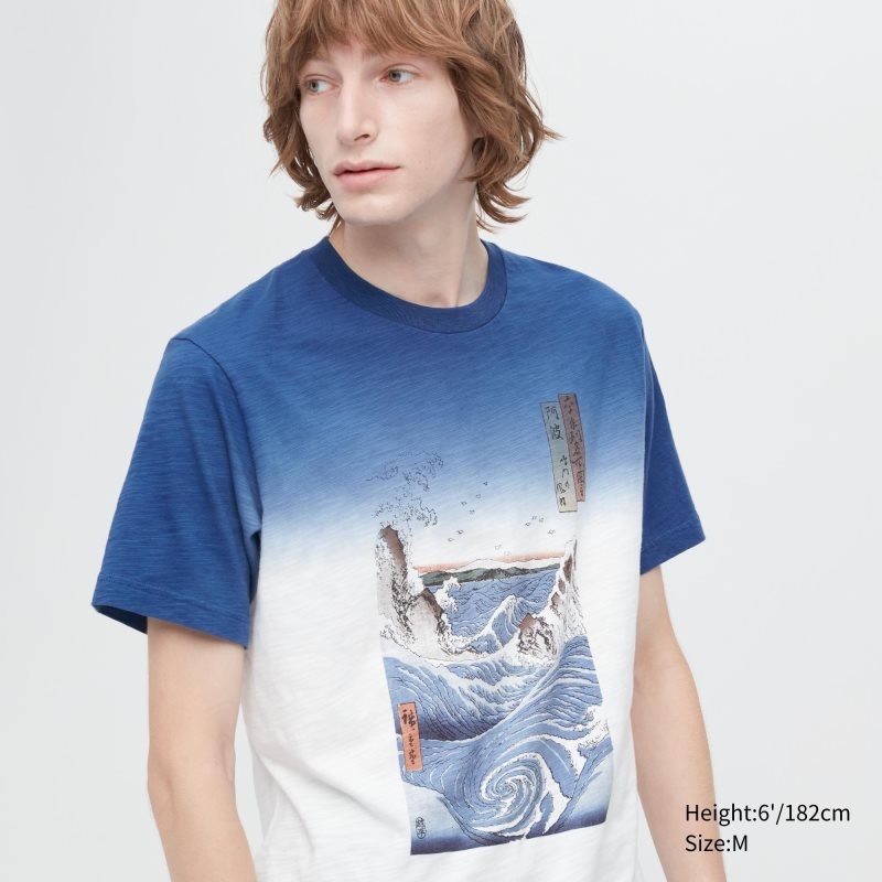 Uniqlo Ukiyo-e Ut Short-sleeve Graphic メンズ Tシャツ 青 | 9068234