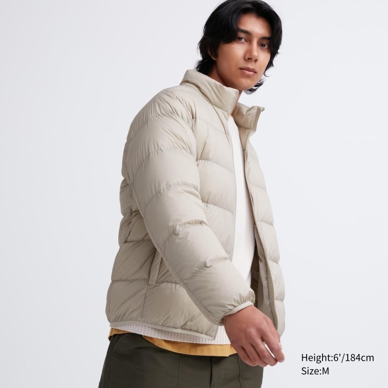 Uniqlo Ultra Light Down 3d Cut Wide Quilt メンズ ジャケット ベージュ | 6242397