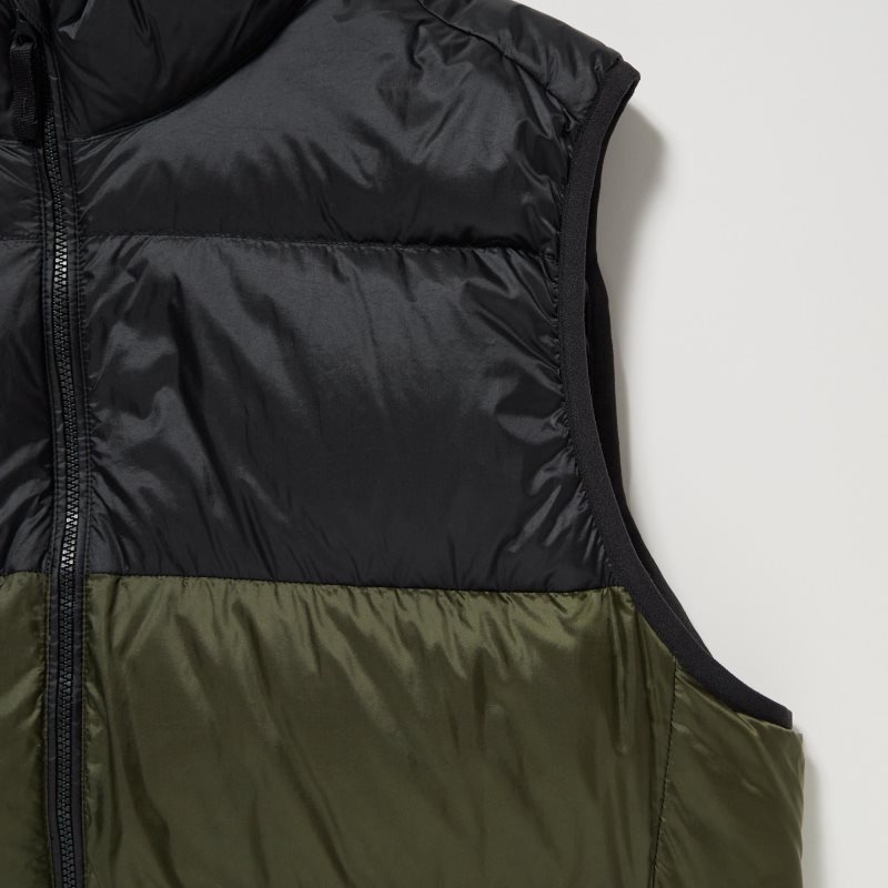 Uniqlo Ultra Light Down Color Block メンズ ベスト ブラウン | 8035259