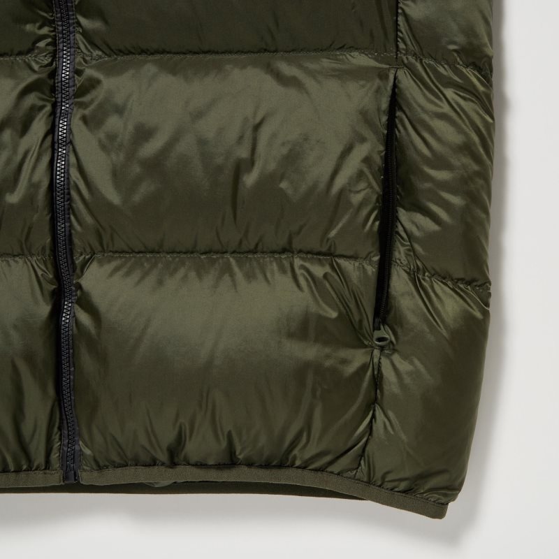 Uniqlo Ultra Light Down Color Block メンズ ベスト ブラウン | 8035259