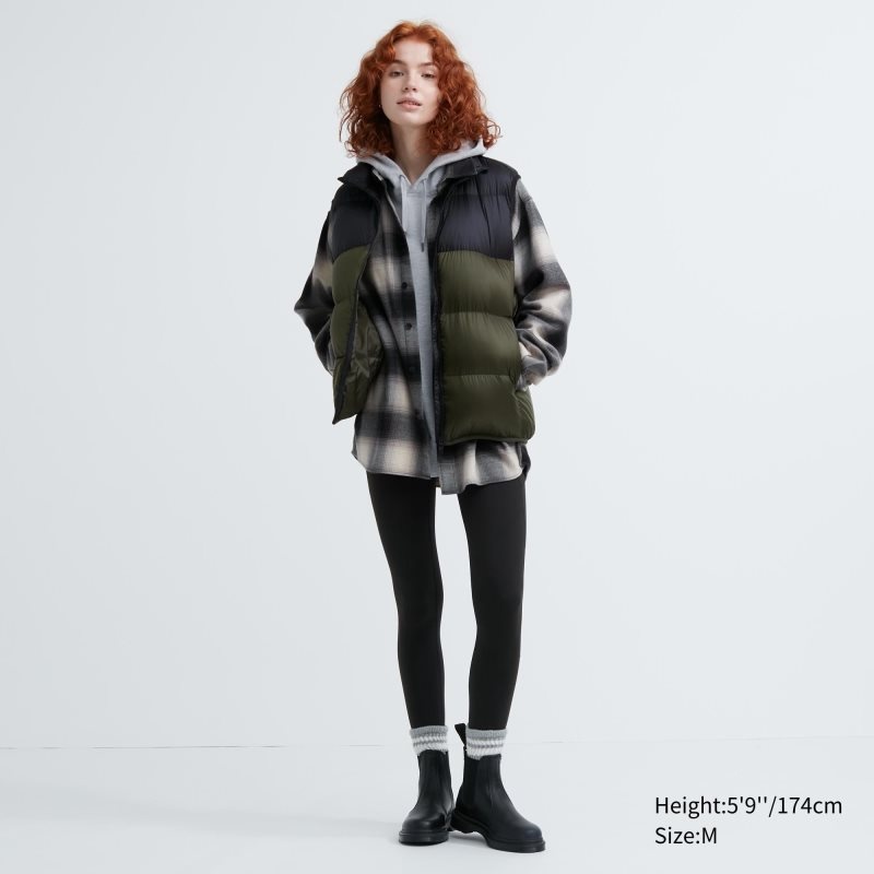 Uniqlo Ultra Light Down Color Block メンズ ベスト ブラウン | 8035259