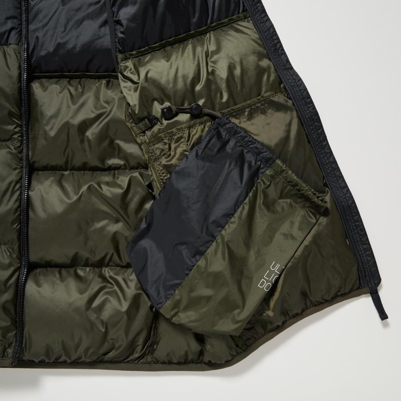 Uniqlo Ultra Light Down Color Block メンズ ベスト ブラウン | 8035259
