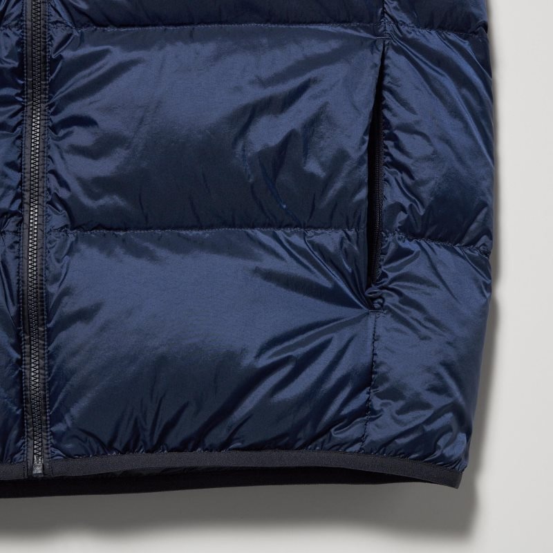 Uniqlo Ultra Light Down Wide Quilt Color Block メンズ ベスト ブラウン | 5378670