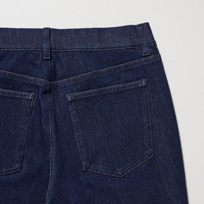 Uniqlo Ultra Stretch Denim レディース パンツ ネイビー | 6774829