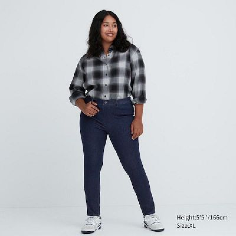Uniqlo Ultra Stretch Denim レディース パンツ ネイビー | 6774829