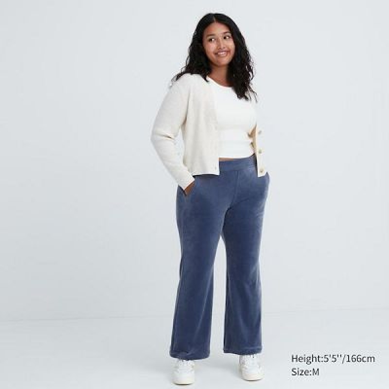 Uniqlo Ultra Stretch Smooth レディース パンツ 青 | 3904994