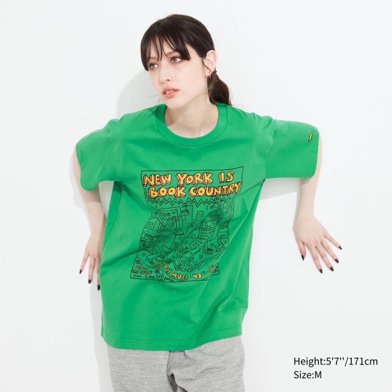 Uniqlo Ut Archive Ut Short Sleeve Graphic Keith Haring メンズ Tシャツ 緑 | 2825576