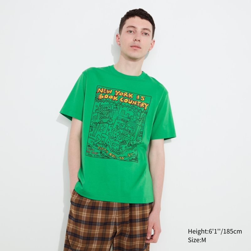 Uniqlo Ut Archive Ut Short Sleeve Graphic Keith Haring メンズ Tシャツ 緑 | 2825576