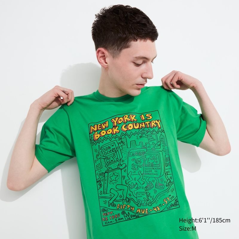 Uniqlo Ut Archive Ut Short Sleeve Graphic Keith Haring メンズ Tシャツ 緑 | 2825576