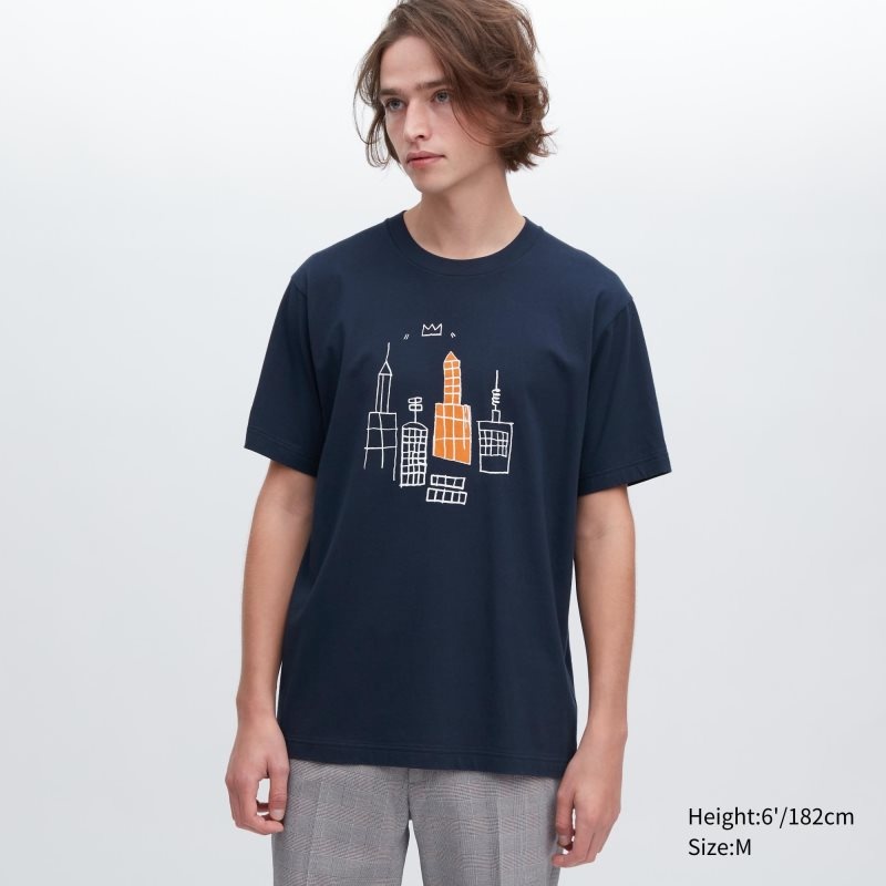 Uniqlo Ut Archive Ut Short Sleeve Graphic Jean-michel Basquiat メンズ Tシャツ ネイビー | 5557541