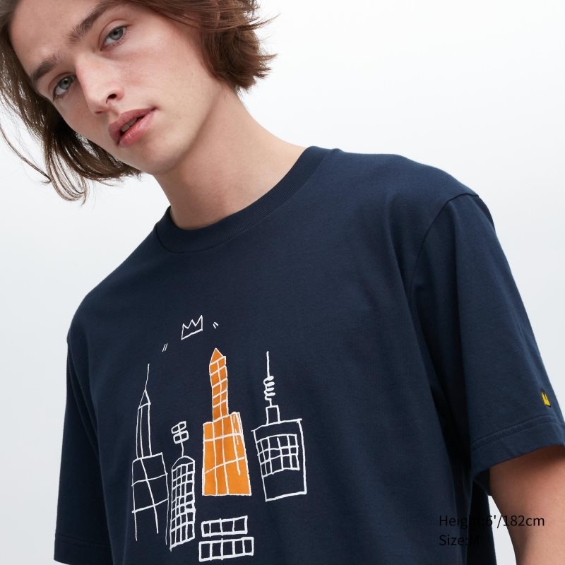 Uniqlo Ut Archive Ut Short Sleeve Graphic Jean-michel Basquiat メンズ Tシャツ ネイビー | 5557541