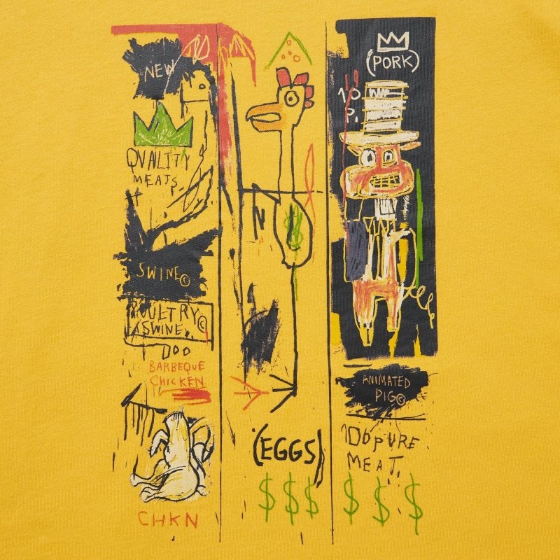 Uniqlo Ut Archive Ut Short Sleeve Graphic Jean-michel Basquiat メンズ Tシャツ 黄色 | 1685501