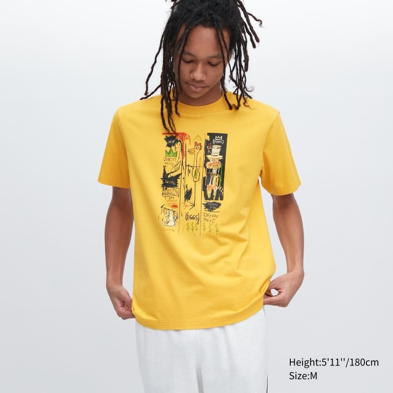 Uniqlo Ut Archive Ut Short Sleeve Graphic Jean-michel Basquiat メンズ Tシャツ 黄色 | 1685501