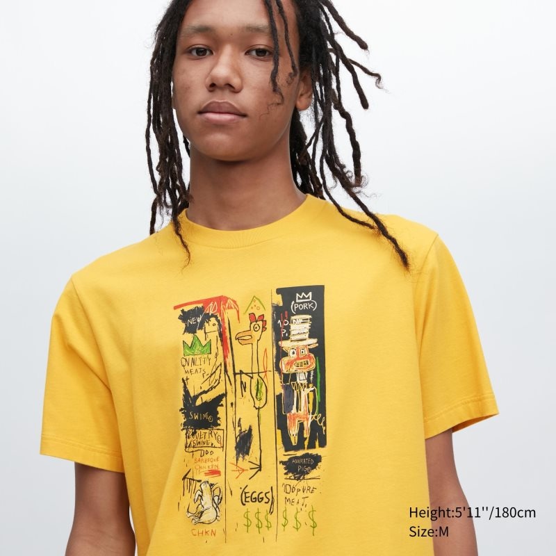 Uniqlo Ut Archive Ut Short Sleeve Graphic Jean-michel Basquiat メンズ Tシャツ 黄色 | 1685501