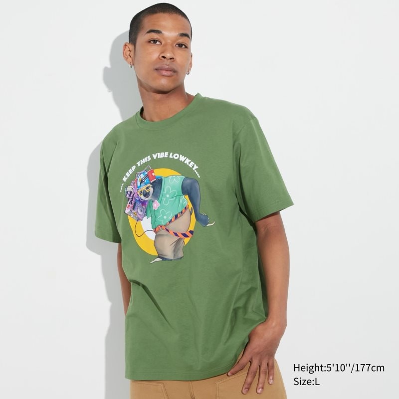 Uniqlo Utgp2023: Magic For All Ut Short-sleeve Graphic Psychkennedy メンズ Tシャツ 緑 | 5902821