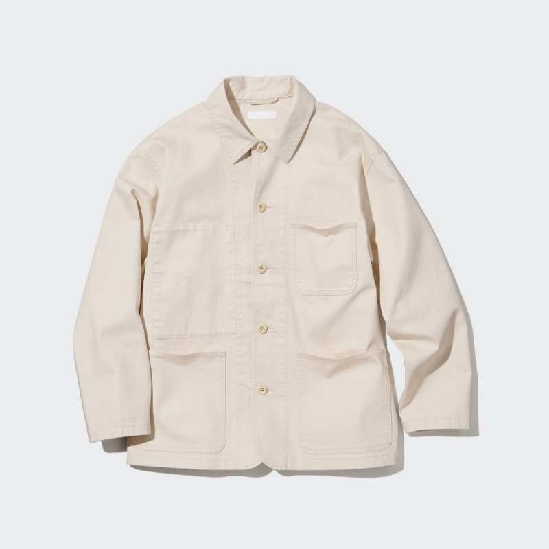 Uniqlo Utility Denim メンズ ジャケット 白 | 71699
