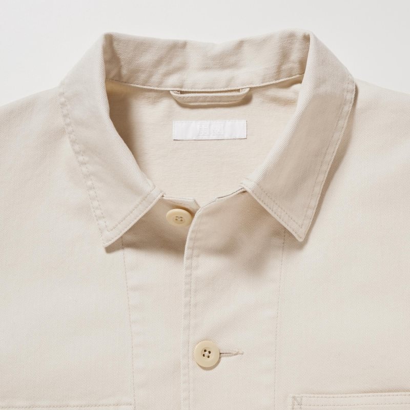 Uniqlo Utility Denim メンズ ジャケット 白 | 71699