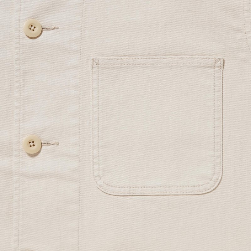 Uniqlo Utility Denim メンズ ジャケット 白 | 71699