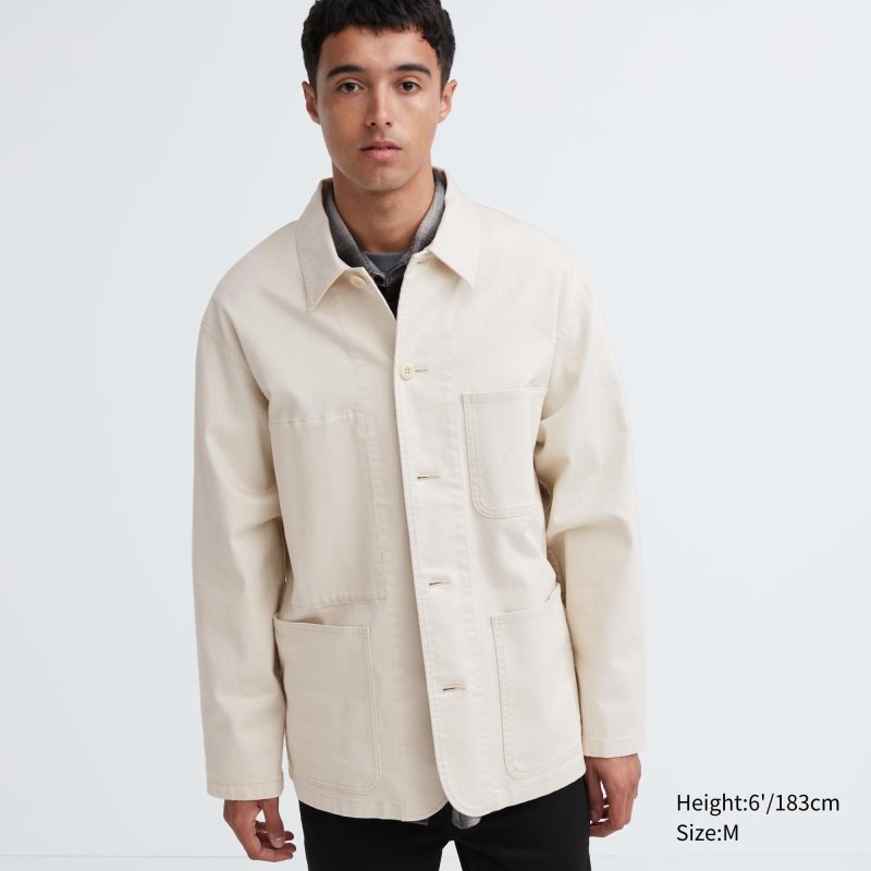 Uniqlo Utility Denim メンズ ジャケット 白 | 71699